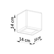 Applique murale LED cubique en céramique et verre blanche — vue 7