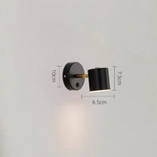 Applique murale LED cylindre orientable noir et doré — vue 3