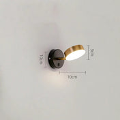 Applique murale LED cylindre orientable noir et doré — vue 4