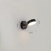 Applique murale LED cylindre orientable noir et doré — vue 6