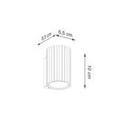 Applique murale LED cylindrique aluminium doré compacte — vue 11