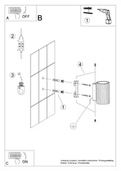 Applique murale LED cylindrique aluminium doré compacte — vue 12