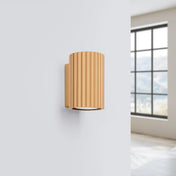 Applique murale LED cylindrique aluminium doré compacte — vue 2