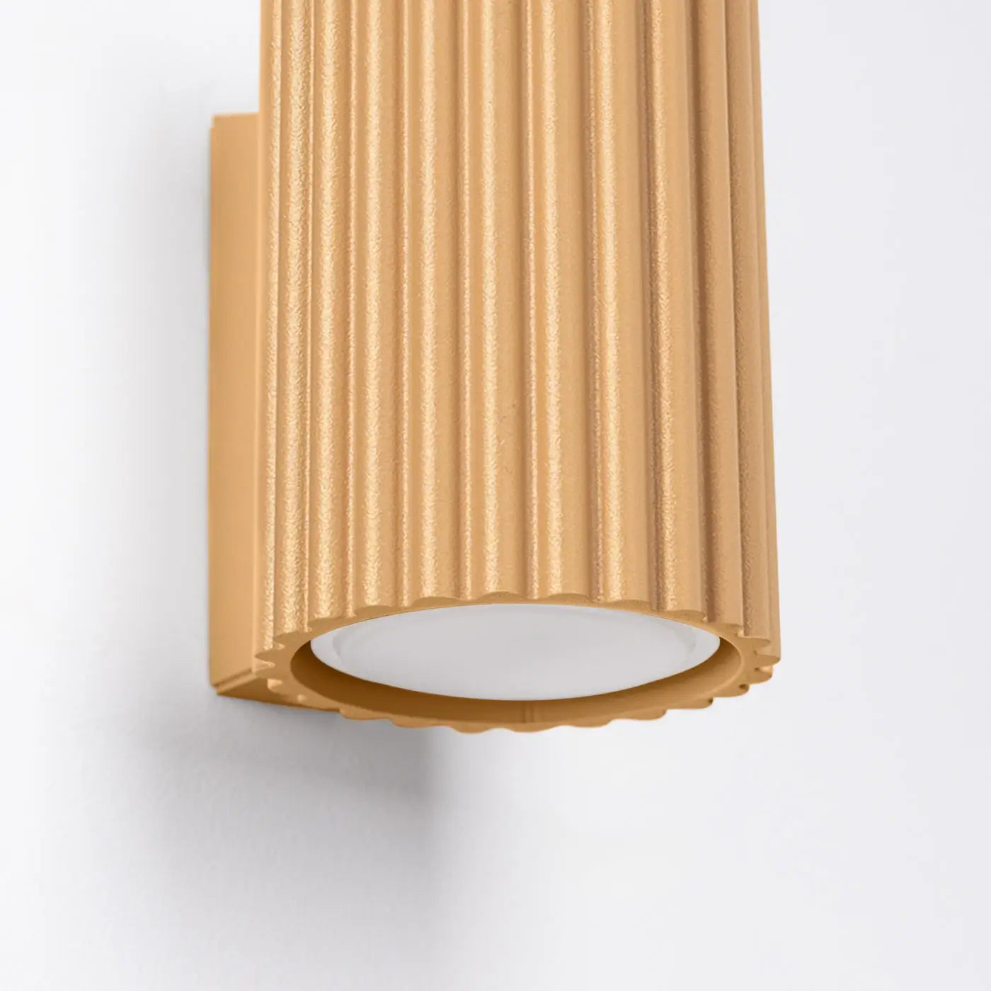 Applique murale LED cylindrique aluminium doré compacte — vue 5