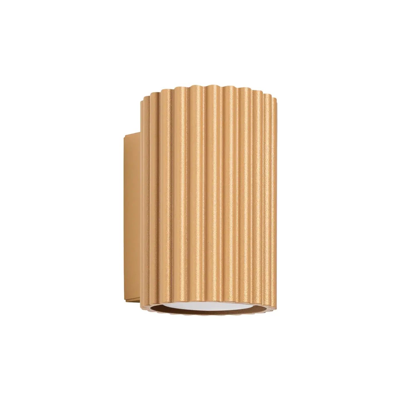 Applique murale LED cylindrique aluminium doré compacte — vue 7