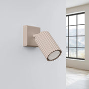Applique murale LED cylindrique aluminium taupe minimaliste — vue 2