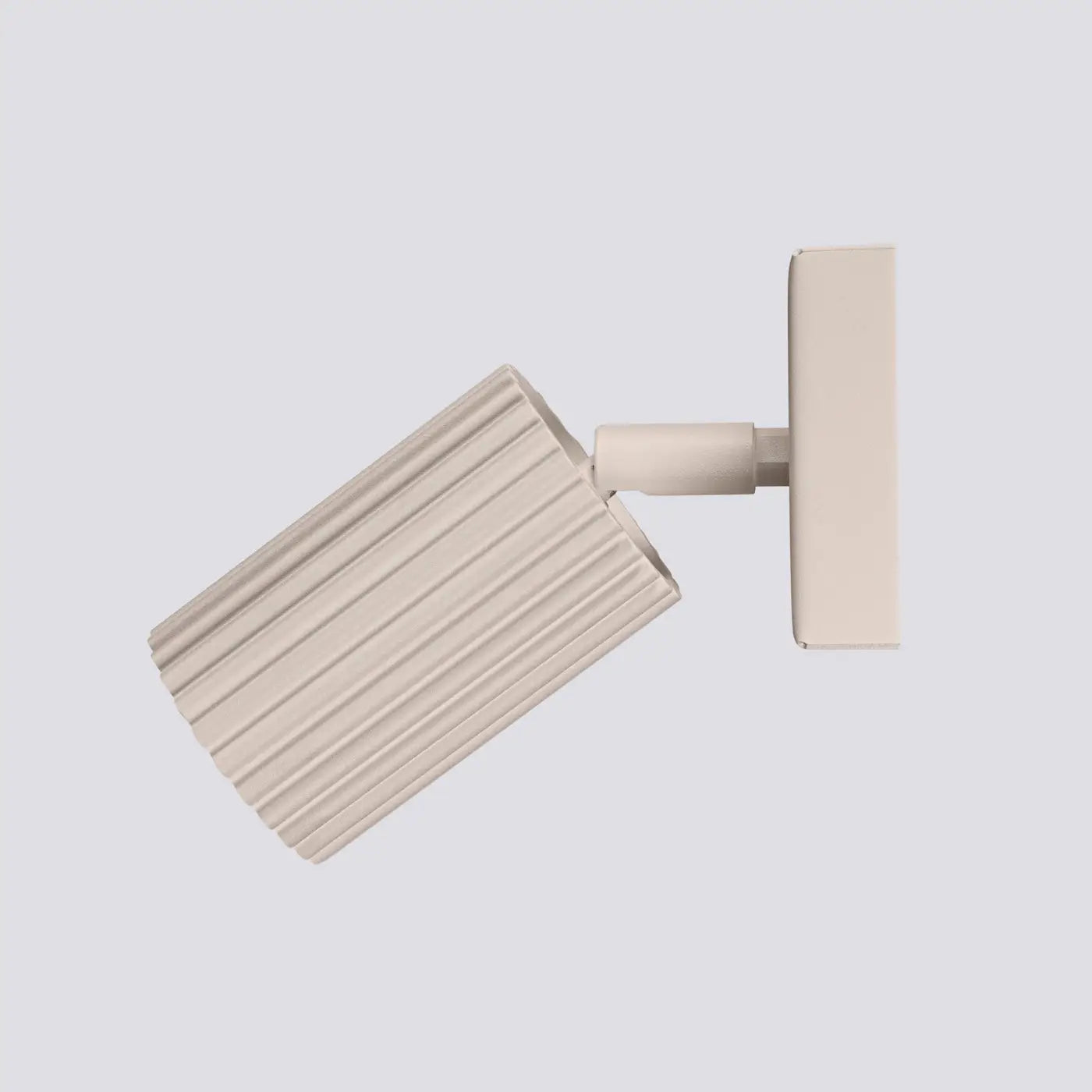 Applique murale LED cylindrique aluminium taupe minimaliste — vue 3