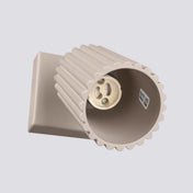 Applique murale LED cylindrique aluminium taupe minimaliste — vue 4