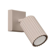 Applique murale LED cylindrique aluminium taupe minimaliste — vue 5