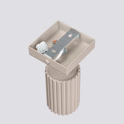 Applique murale LED cylindrique aluminium taupe minimaliste — vue 6