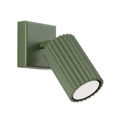Applique murale LED cylindrique aluminium vert olive moderne — vue 3