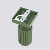 Applique murale LED cylindrique aluminium vert olive moderne — vue 4