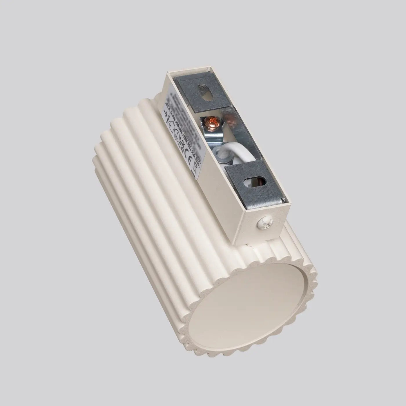 Applique murale LED cylindrique beige acrylique minimaliste — vue 3