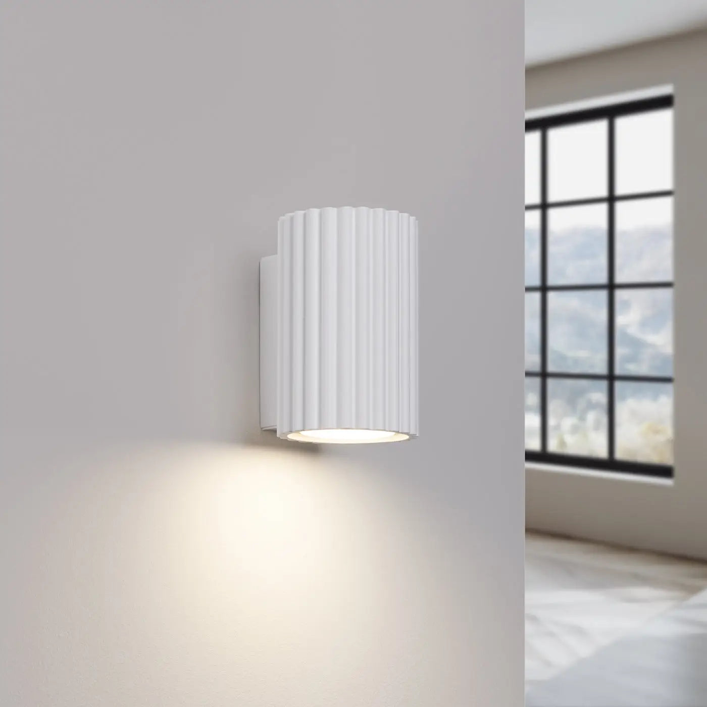 Applique murale LED cylindrique blanche minimaliste GU10 — vue 1