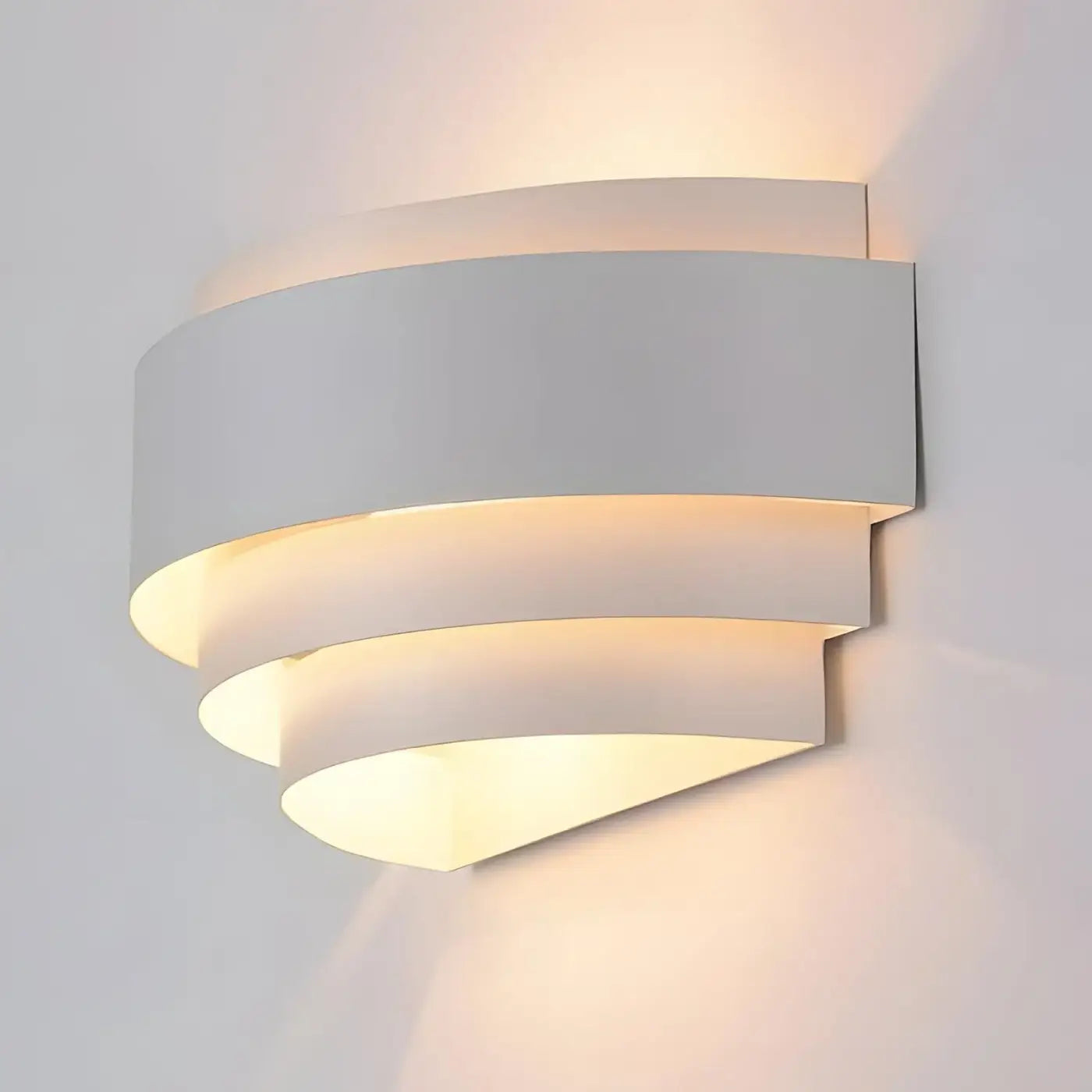 Applique murale LED cylindrique en métal noir et blanc — vue 4