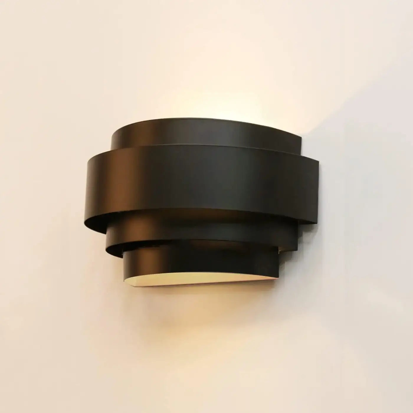 Applique murale LED cylindrique en métal noir et blanc — vue 5