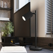 Applique murale LED cylindrique noire aluminium et acrylique — vue 10