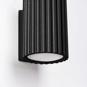 Applique murale LED cylindrique noire aluminium et acrylique — vue 5