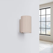 Applique murale LED cylindrique taupe blanc chaud 3000K — vue 2