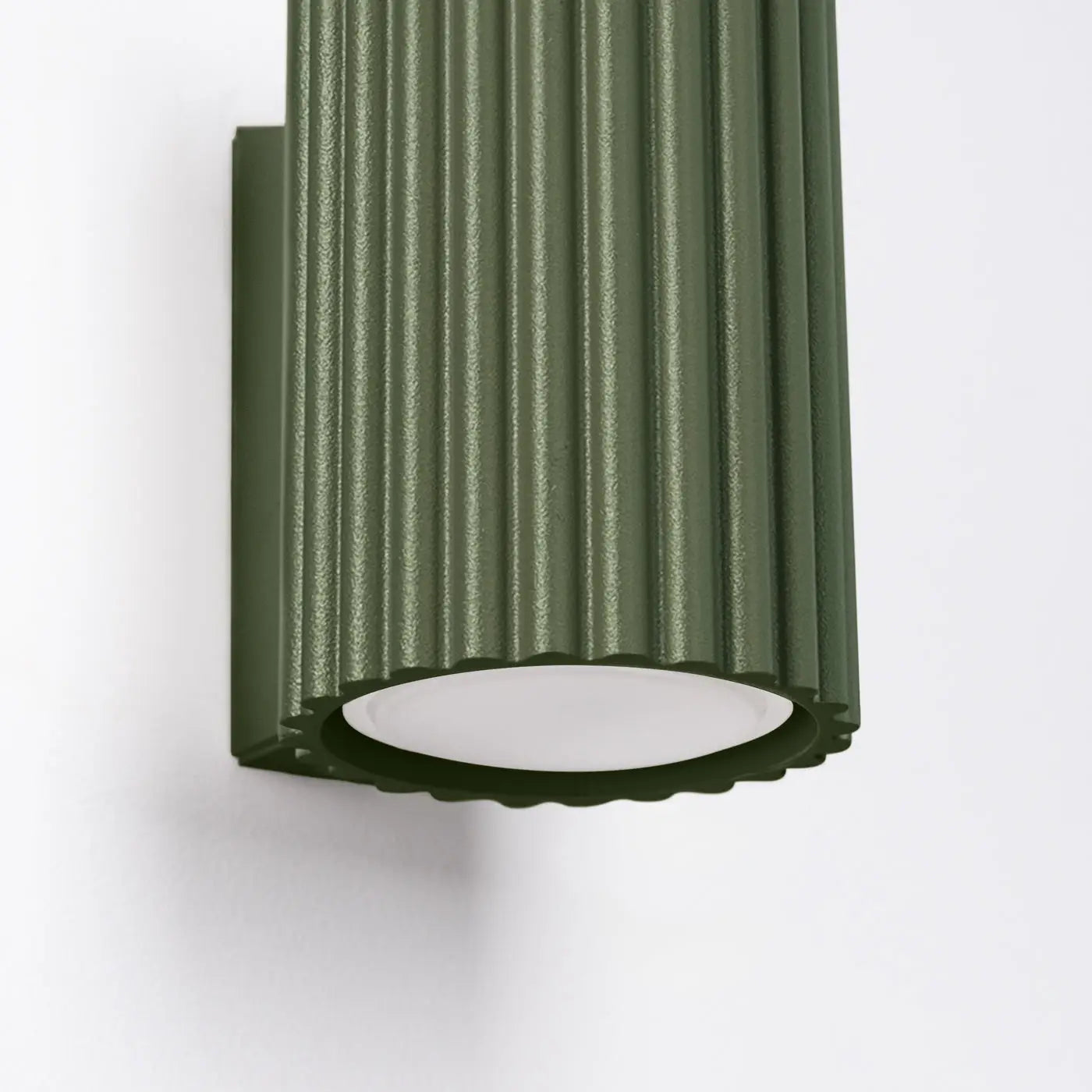 Applique murale LED cylindrique vert olive design scandinave — vue 5