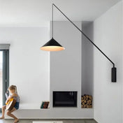 Applique murale LED déportée noire style industriel — vue 3