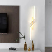 Applique murale LED dorée courbée en aluminium réglable — vue 2