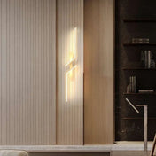 Applique murale LED dorée courbée en aluminium réglable — vue 3