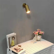 Applique murale LED dorée cylindrique compacte E27 — vue 1
