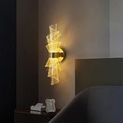 Applique murale LED dorée en acrylique pour tête de lit — vue 2