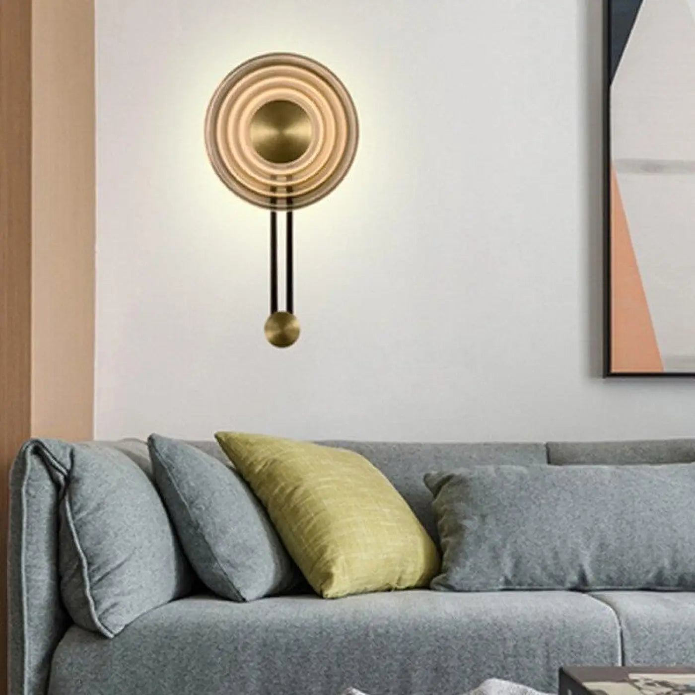 Applique murale LED dorée en métal design original — vue 2