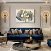 Applique murale LED dorée en métal design original — vue 4