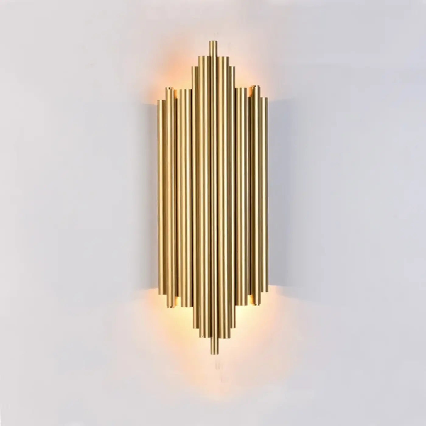 Applique murale LED dorée en métal style art déco — vue 4