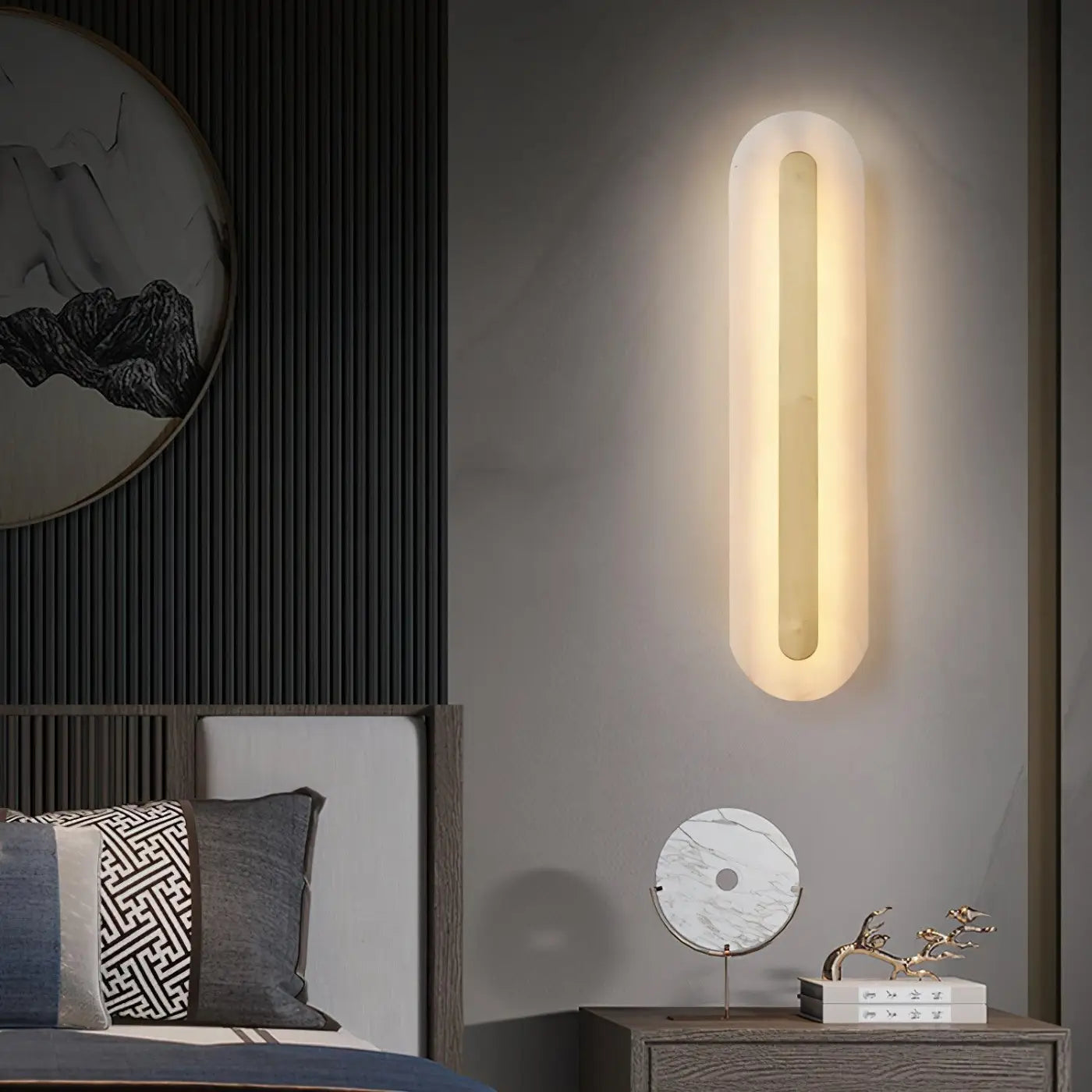 Applique murale LED dorée en verre et aluminium — vue 3