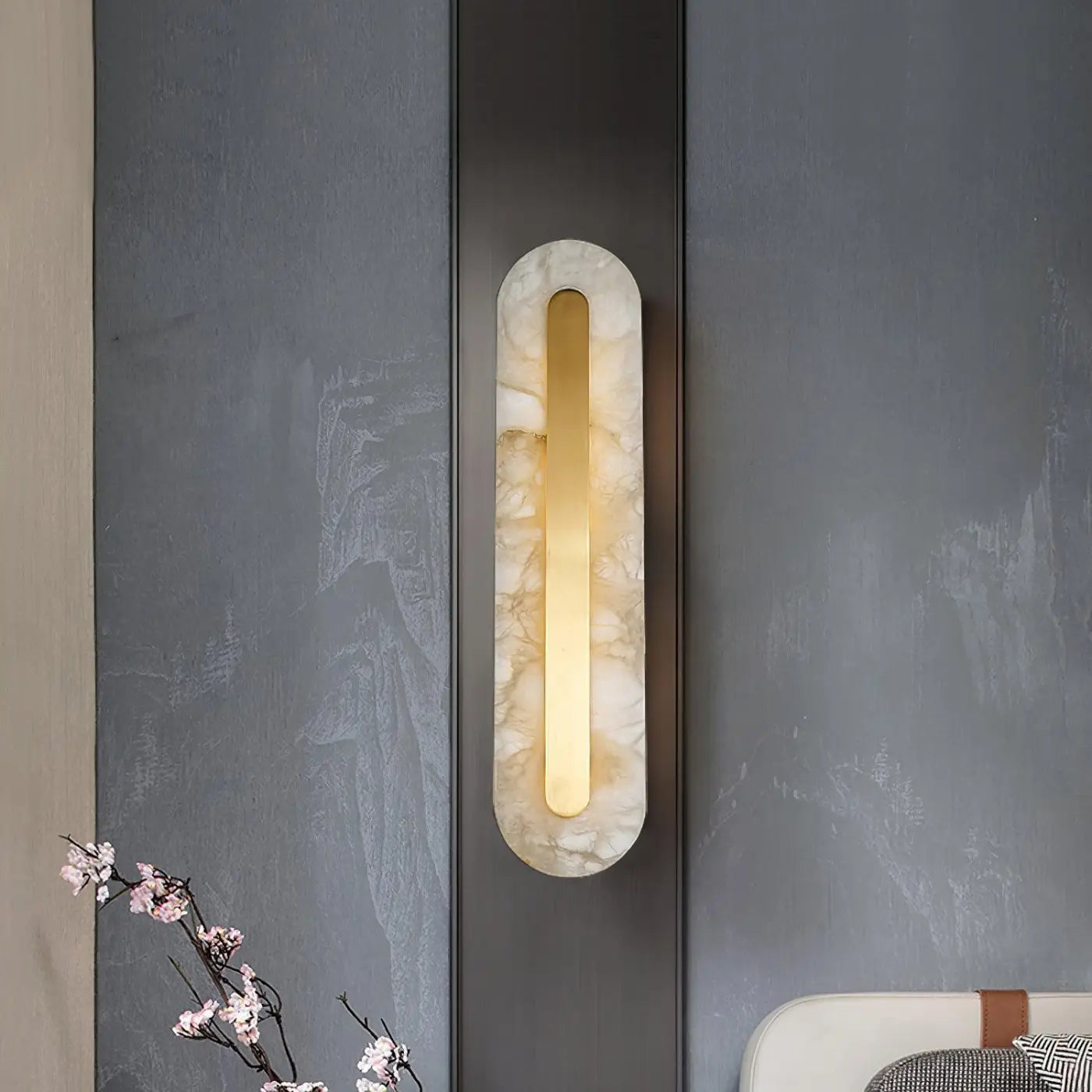 Applique murale LED dorée en verre et aluminium — vue 4