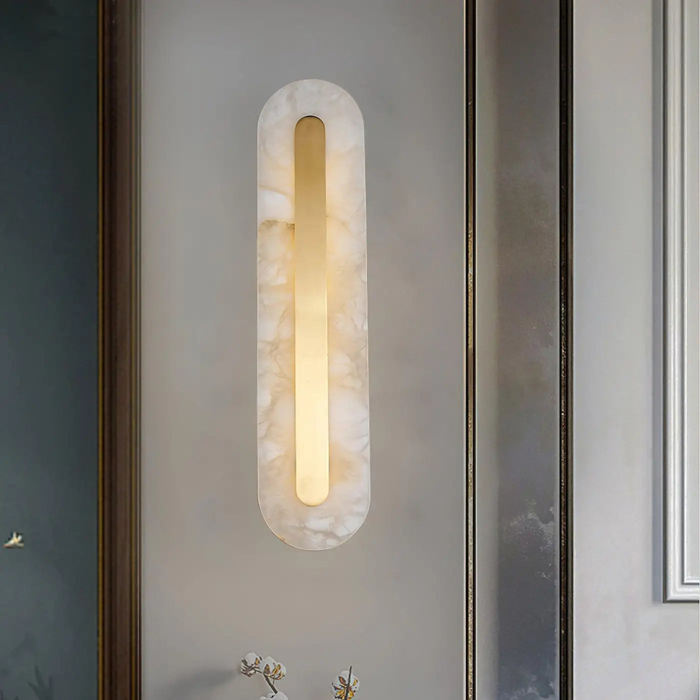Applique murale LED dorée en verre et aluminium — vue 5