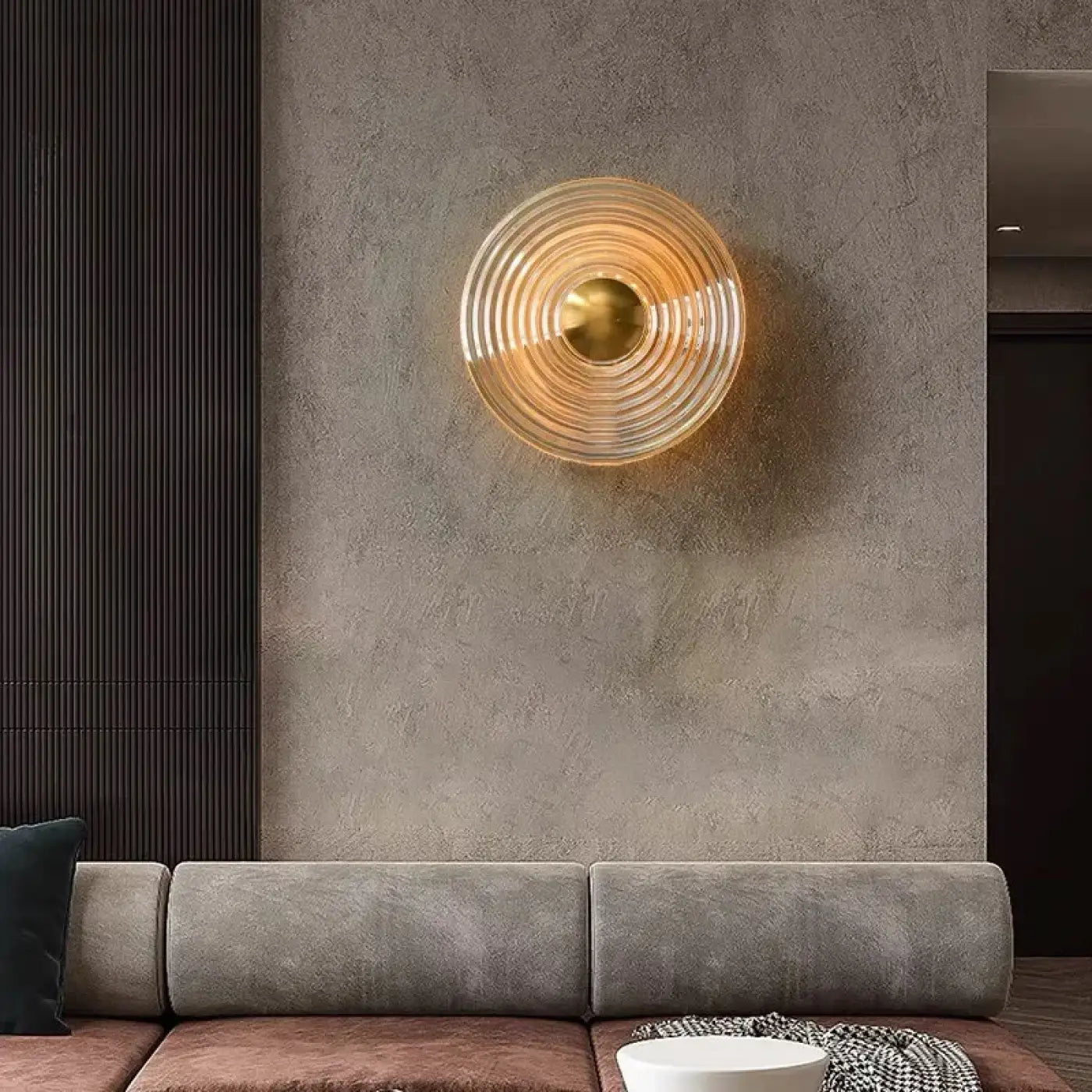 Applique murale LED dorée en verre intensité réglable — vue 5