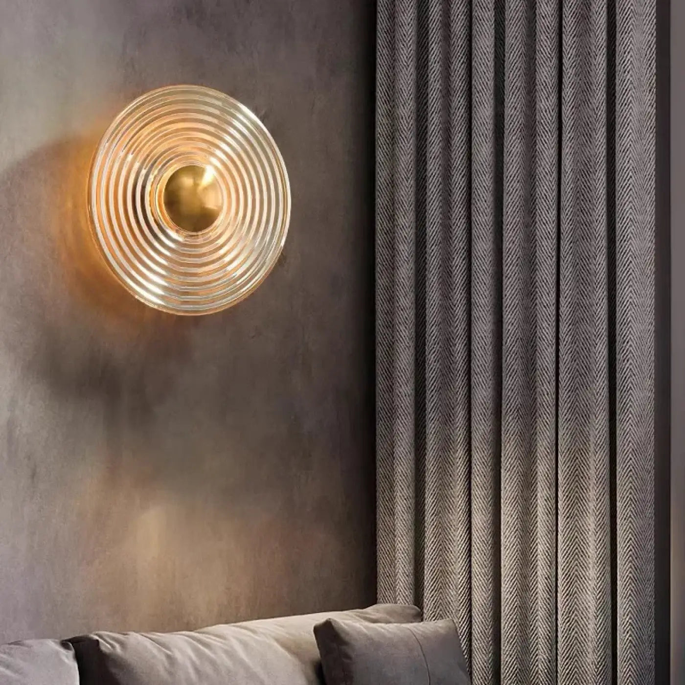 Applique murale LED dorée en verre intensité réglable — vue 9