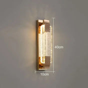 Applique murale LED dorée en verre style Art Déco IP65 — vue 1