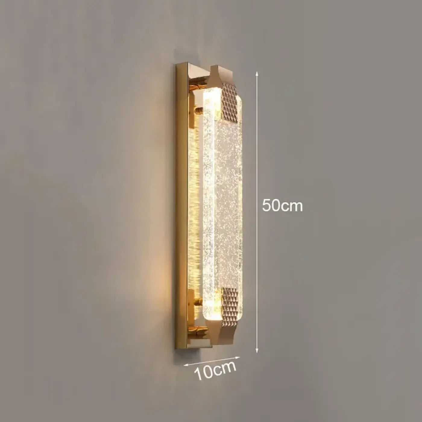 Applique murale LED dorée en verre style Art Déco IP65 — vue 4