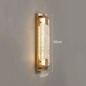Applique murale LED dorée en verre style Art Déco IP65 — vue 4
