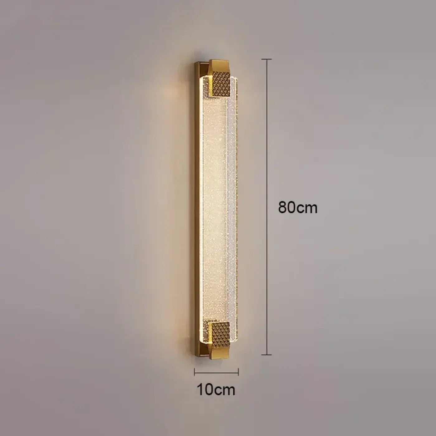Applique murale LED dorée en verre style Art Déco IP65 — vue 6