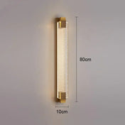Applique murale LED dorée en verre style Art Déco IP65 — vue 6