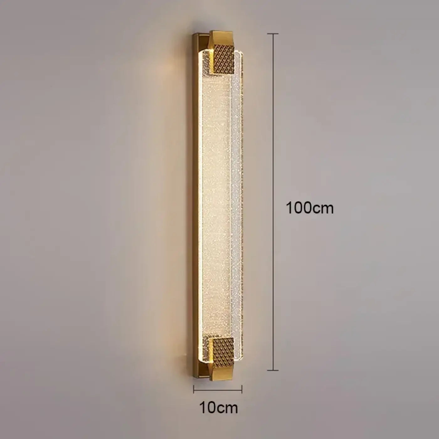 Applique murale LED dorée en verre style Art Déco IP65 — vue 7