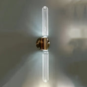Applique murale LED dorée en verre style Art Déco — vue 2