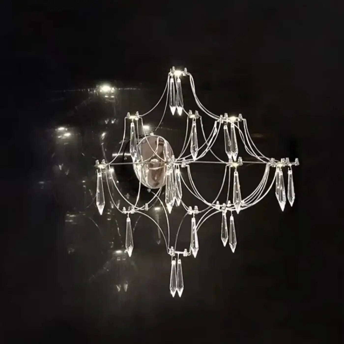 Applique murale LED dorée et argentée en métal dimmable — vue 2