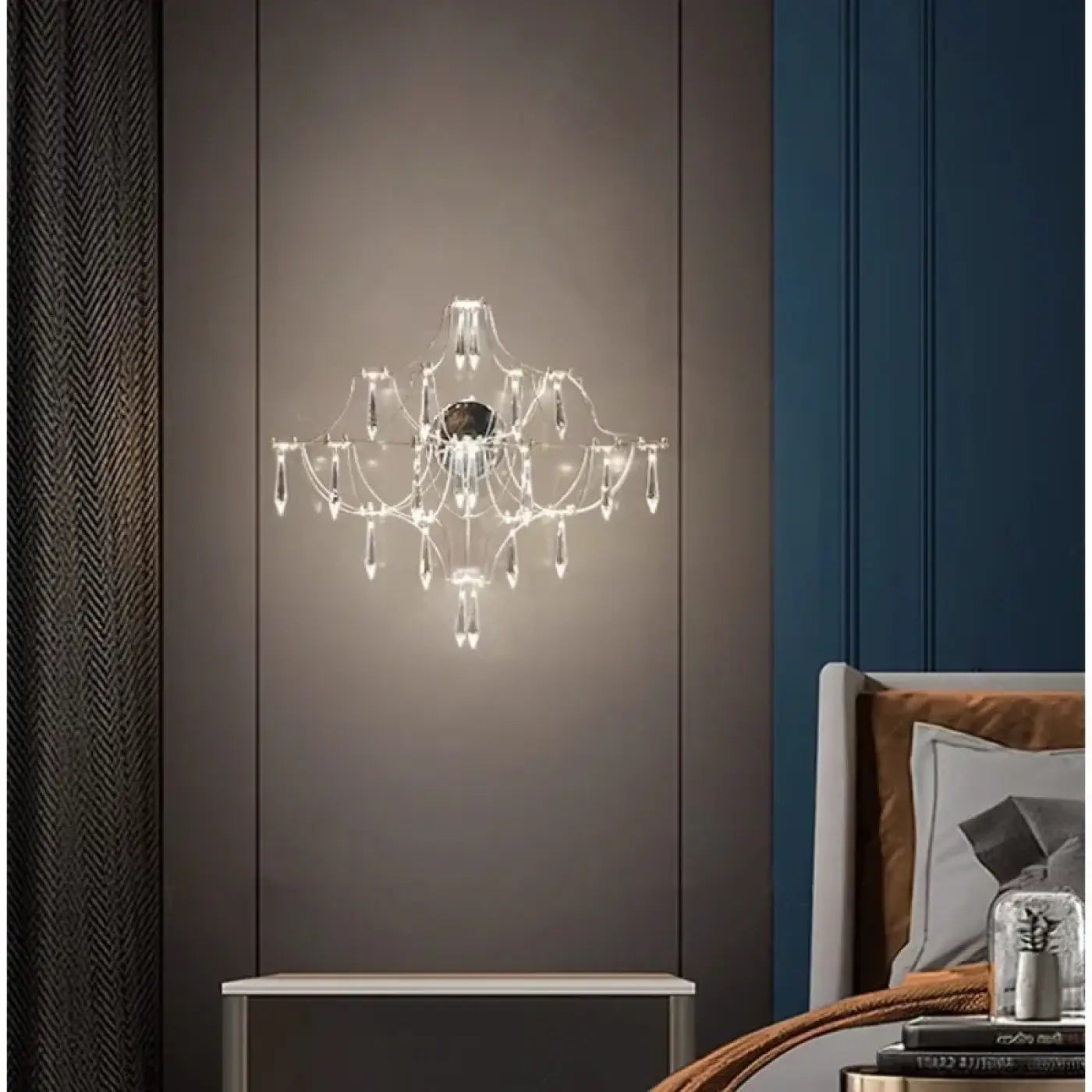 Applique murale LED dorée et argentée en métal dimmable — vue 3