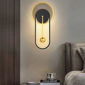 Applique murale LED dorée et noire à deux éclairages — vue 1