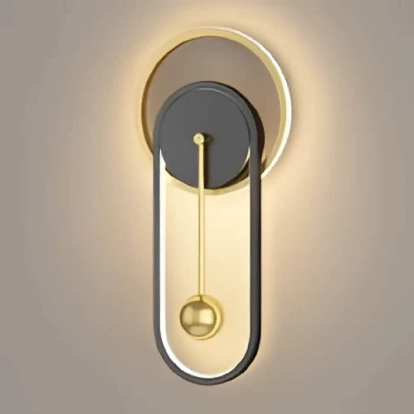 Applique murale LED dorée et noire à deux éclairages — vue 4