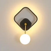 Applique murale LED dorée et noire à globe et halo — vue 5