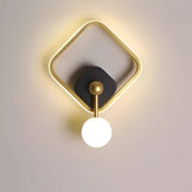 Applique murale LED dorée et noire à globe et halo — vue 6
